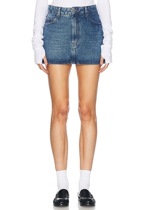 AMI Paris Mini Skirt in Used Blue - Denim-Medium. Size 30 (also in 29).