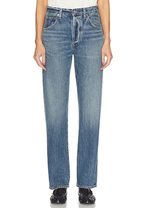 Citizens of Humanity Baretta Relaxed Straight Jeans in Babylonia - Blue. Size 24 (also in 23, 25, 28, 29, 31, 32, 33).
