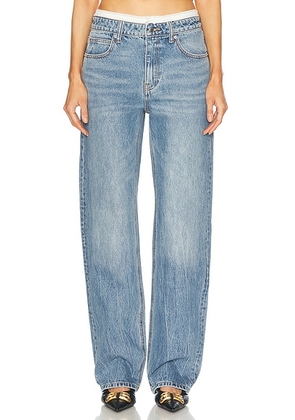 Alexander Wang Mid Rise Straight Leg Jeans in Vintage Light Indigo - Blue. Size 29 (also in 30, 31).