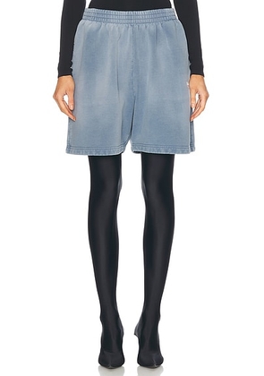 Balenciaga Sweat Short in Faded Blue  White  & Red - Blue. Size S (also in L).