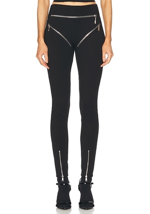 AREA Zipper Brief Legging in Black - Black. Size XL (also in L).