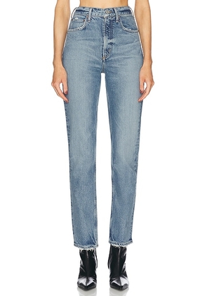 AGOLDE High Rise Stovepipe Jeans in Melody - Blue. Size 25 (also in 23, 26).