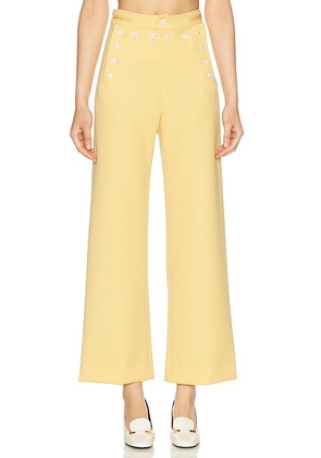 BODE Riding Twill Sailor Trouser in Yellow - Yellow. Size 29 (also in 26).