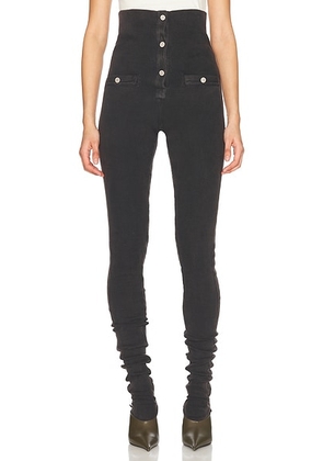 THE ATTICO Long Pant in Fade Black - Charcoal. Size 44 (also in ).