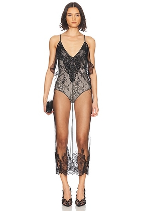 THE ATTICO Midi Dress in Black - Black. Size 36 (also in 38, 44).