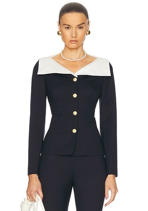 Alessandra Rich Collar Jacket in Navy Blue - Navy. Size 40 (also in ).