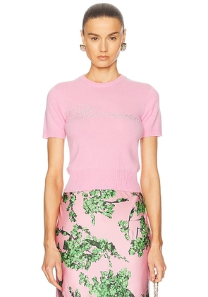 Blumarine Short Sleeve Top in Pink - Pink. Size XS (also in ).