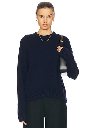 EAVES Lanie Wool Cashmere Sweater in Navy - Navy. Size S (also in XL, XS).