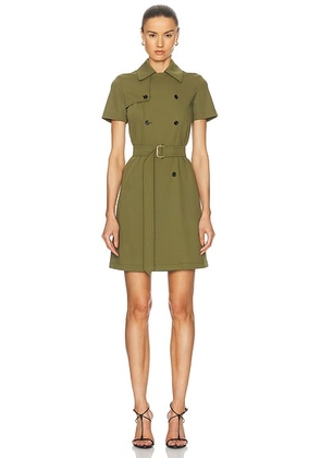 Burberry Mini Trench Dress in Kelp - Green. Size 6 (also in ).