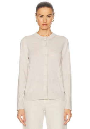 Burberry Crewneck Cardigan in Nutmeg - Cream. Size S (also in M, XS).