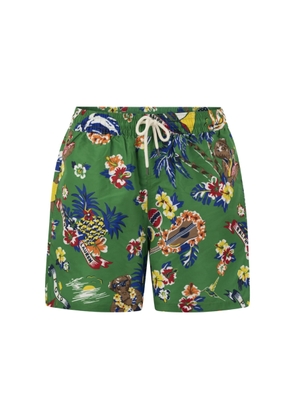 Polo Ralph Lauren Graphic-Print Polyester Swim Shorts