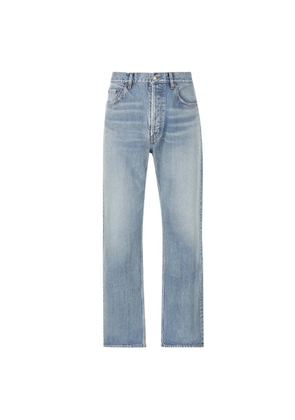 Saint Laurent Blue Beat Denim Loose-Fit Jeans