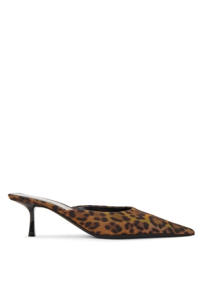 Saint Laurent Barbara Leopard Print Mules