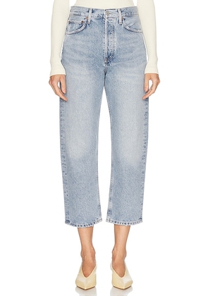 AGOLDE 90's Mid Rise Straight Crop Jeans in Force - Blue. Size 27 (also in 28, 29, 33, 34).