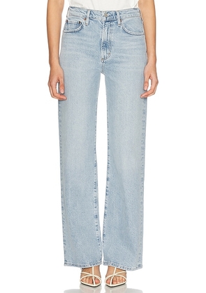 AGOLDE Harper Mid Rise Straight Jeans in Beam - Blue. Size 28 (also in 31, 32, 33, 34).