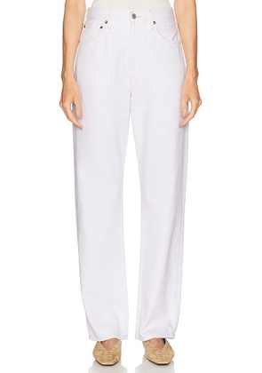 AGOLDE Kelly High Rise Straight Jeans in Milkshake - Ivory. Size 31 (also in ).