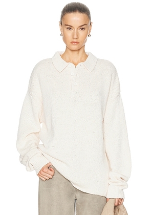 Aya Muse Vintage Rugby Shirt in Cream - Cream. Size S (also in L, M, XS).