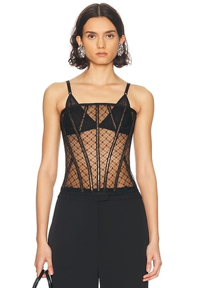 Dolce & Gabbana Strapless Corset Top in Black - Black. Size 42 (also in ).