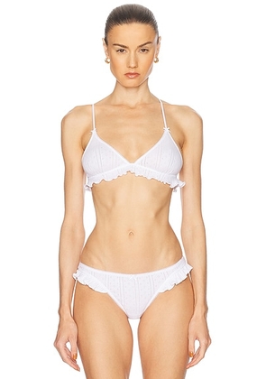 Cou Cou Intimates for FWRD The Butterfly Bralette in White - White. Size M (also in XS, S, L, XL).