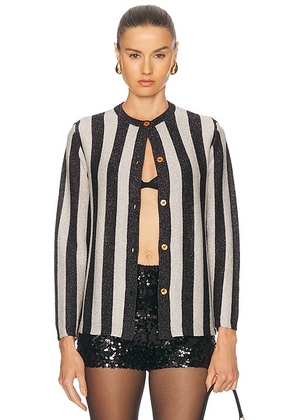 BODE Grandstand Cardigan in Multi - Black,Grey. Size S (also in M).