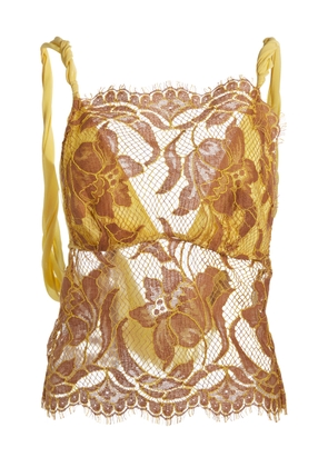 Christopher Esber Aluna Draped Lace Top - Moda Operandi