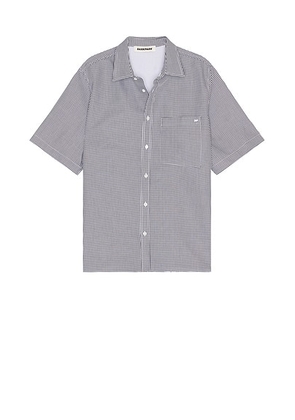 DARKPARK Vale Bonded Shirt in Black & White - Black. Size M (also in L, XL/1X).