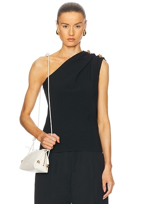 Bottega Veneta One Shoulder Top in Black - Black. Size 40 (also in 34).