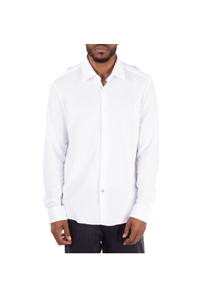 Hugo Boss Hal-Kent Melange-Effect Cotton Shirt