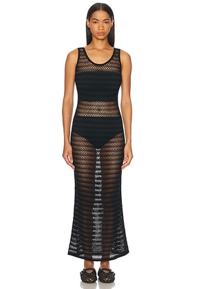 ALAÃA Maxi Tank Dress in Noir Alaia - Black. Size 40 (also in 34).