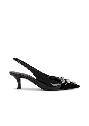 THE ATTICO Fiona 50mm Slingback in Black - Black. Size 37 (also in 36).