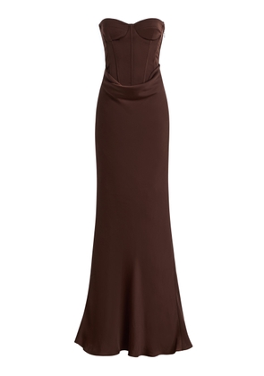 ROTATE Strapless Satin Corset Maxi Dress - Moda Operandi