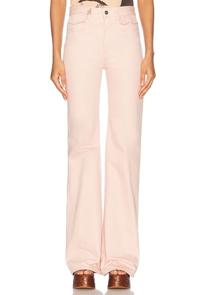 Chloe Straight Leg Jeans in Airy Pink - Peach. Size 42 (also in ).