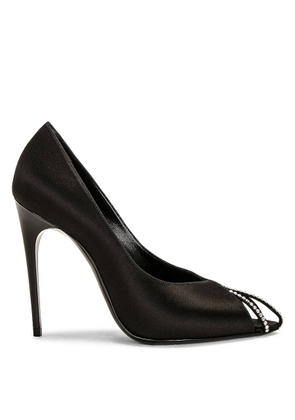 Saint Laurent Rhinestones Silk Satin Alix Pumps
