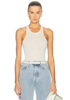 Eterne Ryder Cashmere Tank Top in Bone - White. Size M/L (also in L/XL).