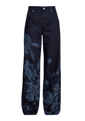Erdem Mid-Rise Denim Straight-Leg Jeans - Moda Operandi