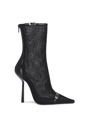 Saint Laurent Oxalis Mesh Pointed-Toe Bootie