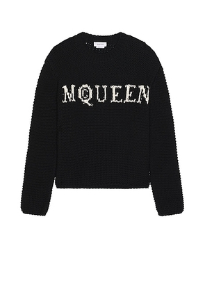 McQueen Sweater in Black & Ivory - Black. Size M (also in XL/1X).