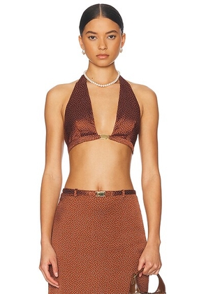 Alexis Lotte Top in Sienna Dot - Rust. Size M (also in S, XS).
