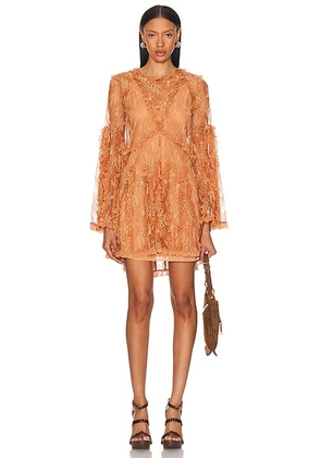 AKNVAS Dorian Dress in Dusk - Tan. Size M (also in XS, S, L).