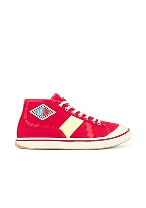 Bottega Veneta Eliot Sneaker in Scarlet & Tomato - Red. Size 37 (also in 36, 38, 39, 40, 41, 42).