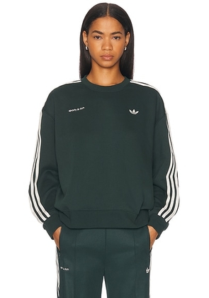 Adidas Originals x Sporty & Rich Crewneck Sweatshirt in Green - Green. Size M (also in L, S, XL, XS).