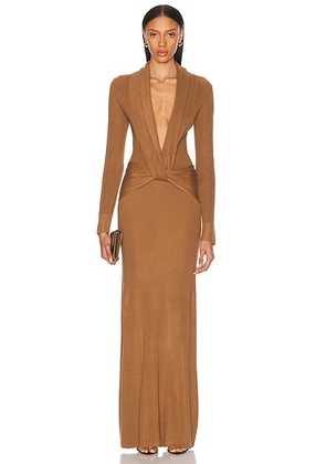 Aya Muse Aure Dress in Tigers Eye - Brown. Size XS (also in S, M).