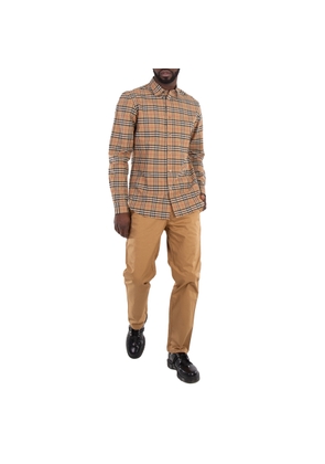 Burberry Small Scale Check Stretch Cotton Long-sleeve Shirt