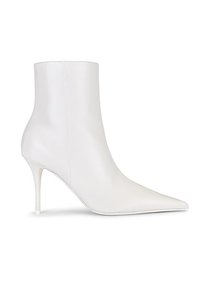 AMINA MUADDI Barbara 90 Nappa Bootie in White - White. Size 36.5 (also in 36, 41).