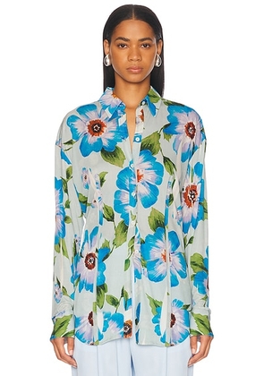 Acne Studios Suri Top in Multi Blue - Blue. Size 36 (also in 34).