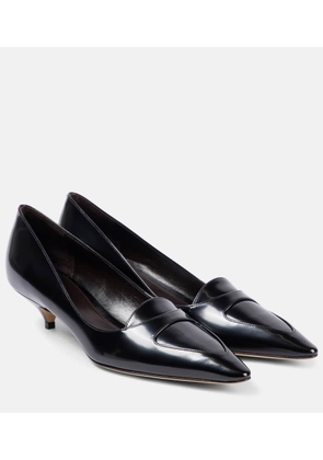 The Row Viv leather loafer pumps