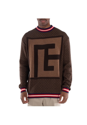 Balmain Monogram Patterned Crewneck Jumper