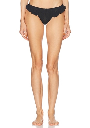 Cou Cou Intimates for FWRD The Butterfly Thong in Black - Black. Size XL (also in XS, L).