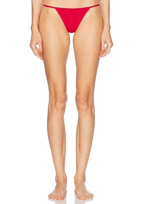 Cou Cou Intimates The Tanga Thong in Cherry Red - Red. Size M (also in XS, L, XL).