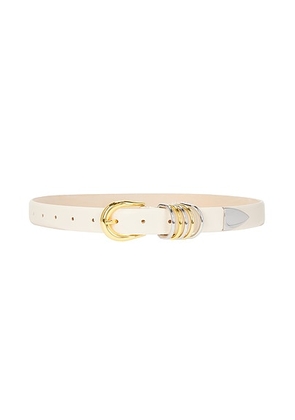 DEHANCHE Hollyhock Mixed Metal Belt in Ivory  Silver  & Gold - Ivory. Size M (also in L, S, XS).